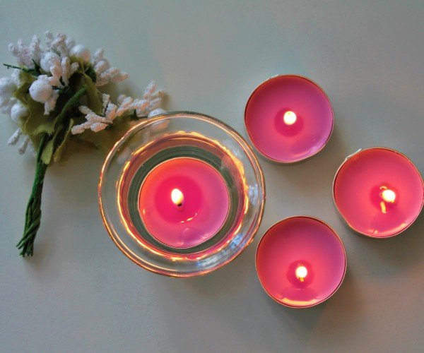 TEALİGHT PEMBE GÜL KOKULU