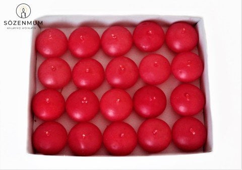 YÜZEN MUM KIRMIZI 20 ADET