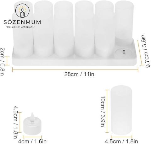ŞARJLI TEALİGHT LED MUM (12 AD)