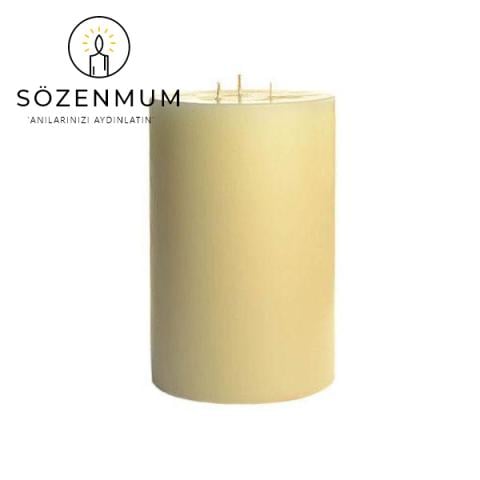 SİLİNDİR MUM 15x30 KREM