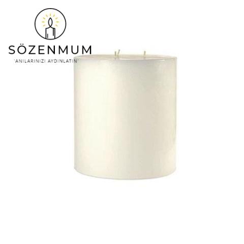 SİLİNDİR MUM 15x15 BEYAZ