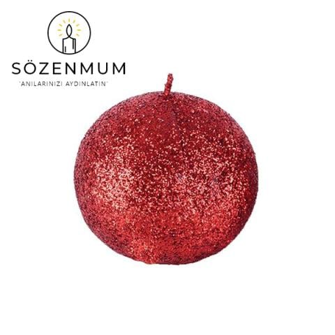 YUVARLAK KIRMIZI TOP MUM