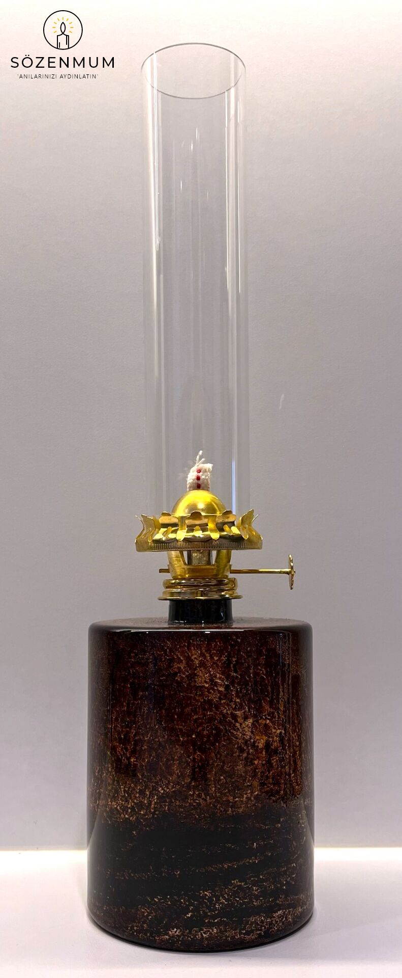 Mylis Büyük Boy Gaz Lambası Kahve