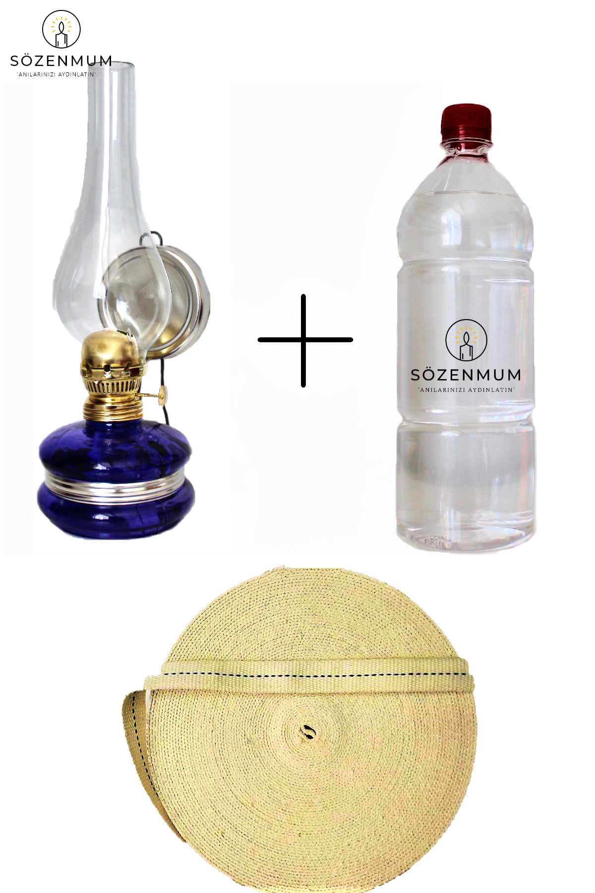 Mor Nostalji Gaz Lambası + 500 Ml Yakıt + 1 Metre Fitil